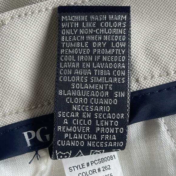 PGA Tour Mens Golf Shorts Size 34 Beige Athleisure Activewear Casual Chino - Picture 5 of 9